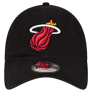 Men's New Era Black Miami Heat Team 2.0 9TWENTY Adjustable Hat