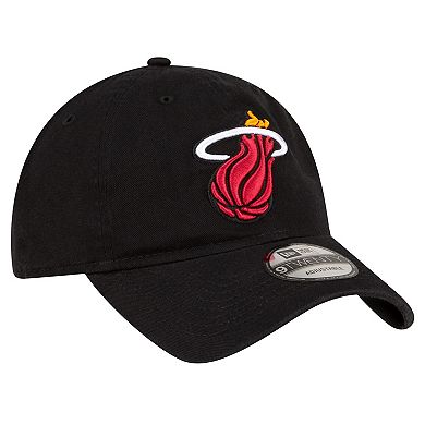 Men's New Era Black Miami Heat Team 2.0 9TWENTY Adjustable Hat