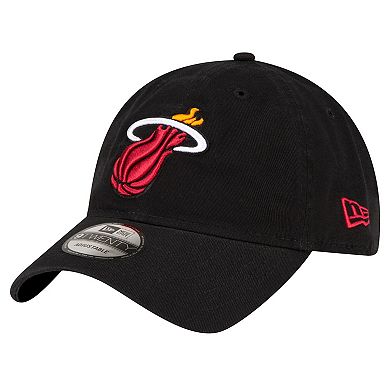 Men's New Era Black Miami Heat Team 2.0 9TWENTY Adjustable Hat