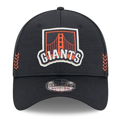 Men's New Era  Black San Francisco Giants 2024 Clubhouse 39THIRTY Flex Fit Hat