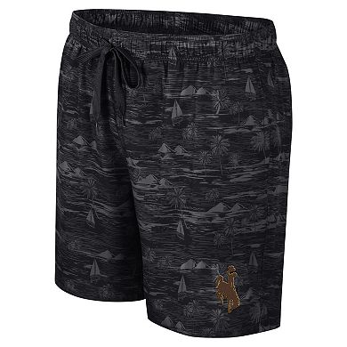 Men's Colosseum Black Wyoming Cowboys Ozark Swim Shorts