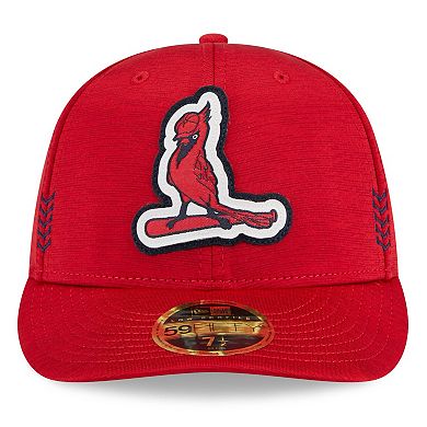 Men's New Era  Red St. Louis Cardinals 2024 Clubhouse Low Profile 59FIFTY Fitted Hat