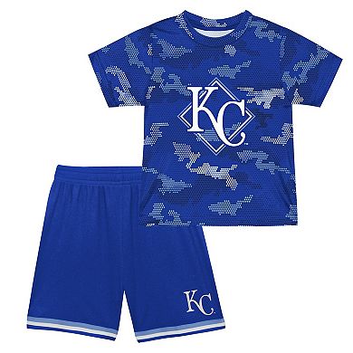 Toddler Fanatics Branded Royal Kansas City Royals Field Ball T-Shirt & Shorts Set