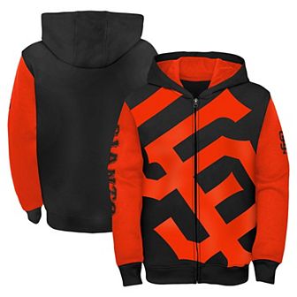 Youth Fanatics Branded Black/Orange San Francisco Giants Postcard Full-Zip Hoodie Jacket
