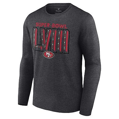 Men's Fanatics Branded Heather Charcoal San Francisco 49ers Super Bowl LVIII Local Team Long Sleeve T-Shirt