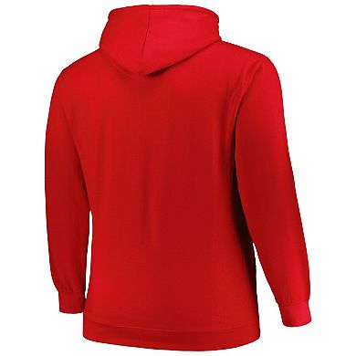 Men's Mitchell & Ness Red Chicago Bulls Hardwood Classics Big & Tall Pullover Hoodie