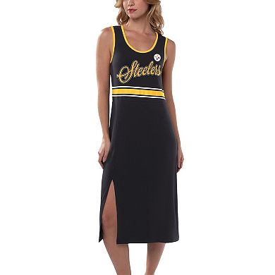 Women's G-III 4Her by Carl Banks Black Pittsburgh Steelers Main Field Maxi Dress