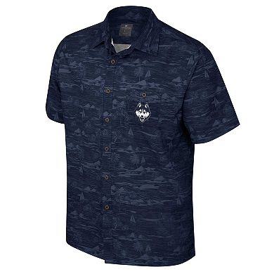 Men's Colosseum Navy UConn Huskies Ozark Button-Up Shirt