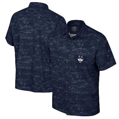 Men's Colosseum Navy UConn Huskies Ozark Button-Up Shirt