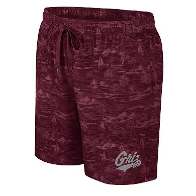 Men's Colosseum Maroon Montana Grizzlies Ozark Swim Shorts