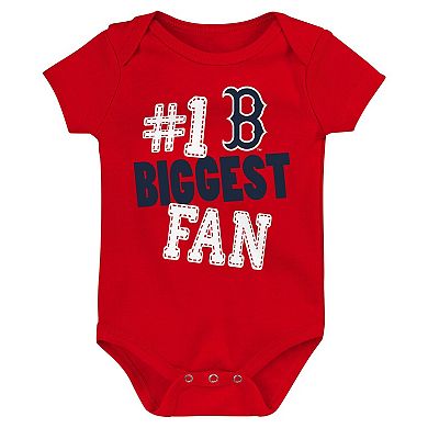 Infant Fanatics Branded Boston Red Sox Fan Pennant 3-Pack Bodysuit Set