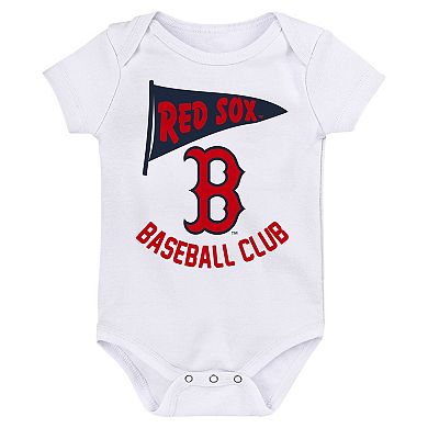 Infant Fanatics Branded Boston Red Sox Fan Pennant 3-Pack Bodysuit Set