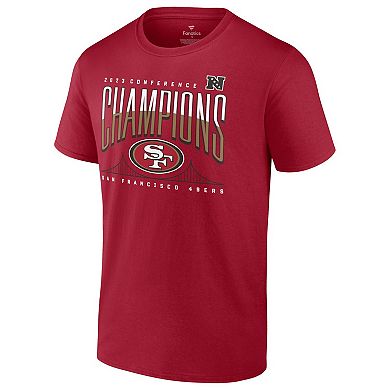 Men's Fanatics Branded Scarlet San Francisco 49ers 2023 NFC Champions Not Done Yet Big & Tall T-Shirt
