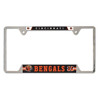 WinCraft Cincinnati Bengals Chrome Plated Metal License Plate Frame