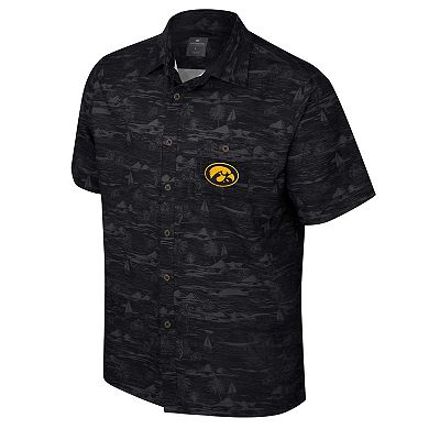 Men's Colosseum Black Iowa Hawkeyes Ozark Button-Up Shirt