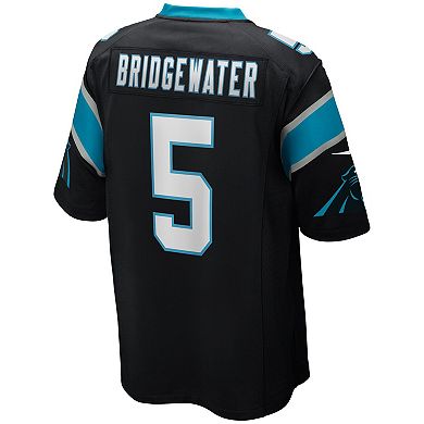 Men's Nike Teddy Bridgewater Black Carolina Panthers Game Player Jersey