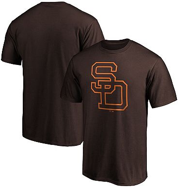 Men's Fanatics Branded Brown San Diego Padres Cooperstown Collection Huntington Logo T-Shirt