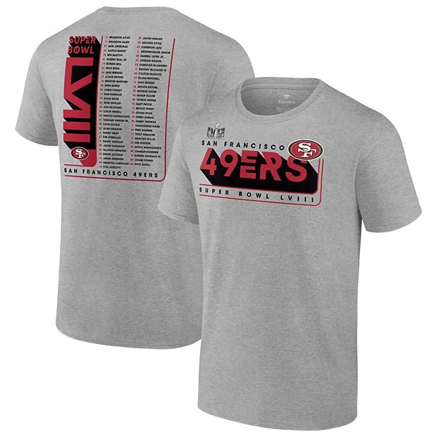 新品 希少San Francisco 49ers スーパーボウル記念Tシャツ Ｌ Men's Heather Gray San Francisco 49ers Super Bowl LVIII Team