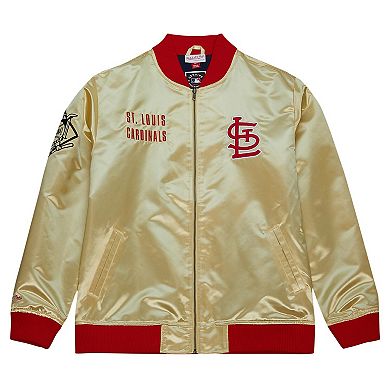 Men's Mitchell & Ness Gold St. Louis Cardinals OG 2.0 Lightweight Satin Full-Zip Jacket