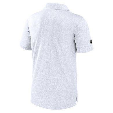 Men's Fanatics Branded White New York Rangers 2024 NHL Stadium Series Authentic Pro Jacquard Polo
