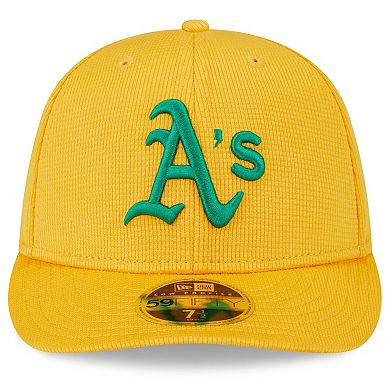 Men's New Era  Gold Oakland Athletics 2024 Spring Training Low Profile 59FIFTY Fitted Hat