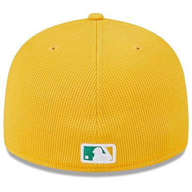 Men's New Era  Gold Oakland Athletics 2024 Spring Training Low Profile 59FIFTY Fitted Hat