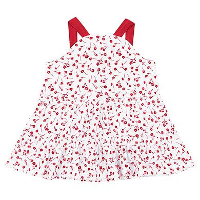 Girls Infant Colosseum White Ohio State Buckeyes Robin Floral Dress