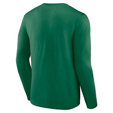 Men's Fanatics Branded Kelly Green Philadelphia Eagles Gridiron Classics Retro Block Long Sleeve T-Shirt