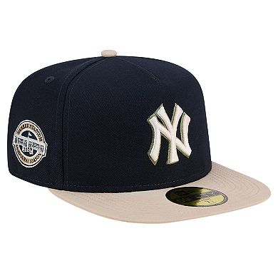 Men's New Era Navy New York Yankees Canvas A-Frame 59FIFTY Fitted Hat