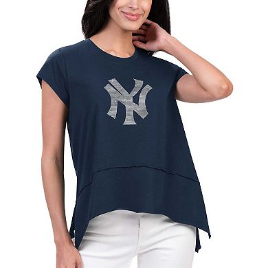 Women's G-III 4Her by Carl Banks Navy New York Yankees Cheer Fashion T-Shirt