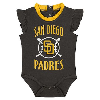 Newborn & Infant Fanatics Branded Brown/Gray San Diego Padres Two-Pack Fan Bodysuit Set