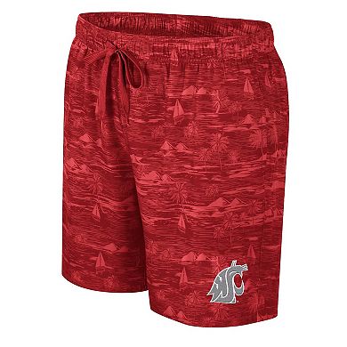 Men's Colosseum Crimson Washington State Cougars Ozark Swim Shorts