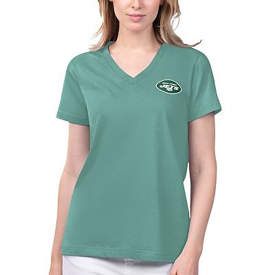 Women s Margaritaville Green New York Jets Game Time V Neck T Shirt