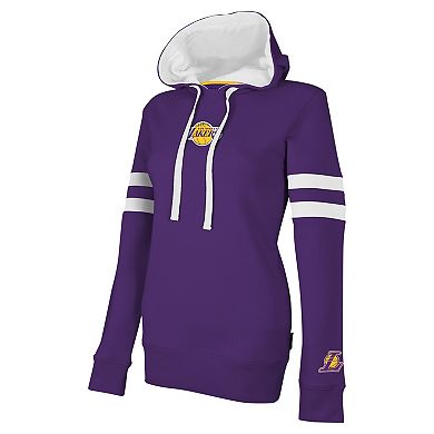 Women's Stadium Essentials Purple Los Angeles Lakers Road Game Pullover Hoodie