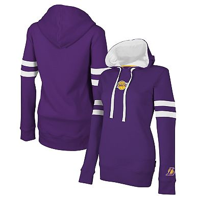Women's Stadium Essentials Purple Los Angeles Lakers Road Game Pullover Hoodie