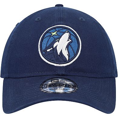 Men's New Era Navy Minnesota Timberwolves Team 2.0 9TWENTY Adjustable Hat