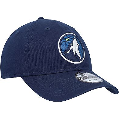 Men's New Era Navy Minnesota Timberwolves Team 2.0 9TWENTY Adjustable Hat