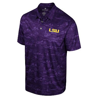 Men's Colosseum Purple LSU Tigers Daly Print Polo