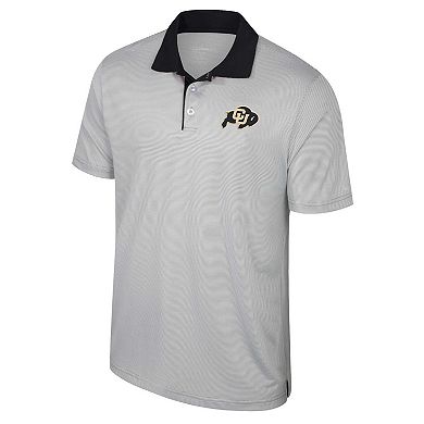 Men's Colosseum Gray Colorado Buffaloes Tuck Striped Polo