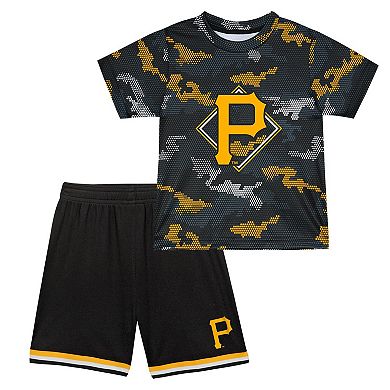 Toddler Fanatics Branded Black Pittsburgh Pirates Field Ball T-Shirt & Shorts Set