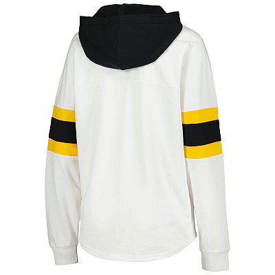 売れ筋商品|||カールバンクス カットソー トップス レディース Women's White/Black Pittsburgh Penguins Goal Zone Long Sleeve Lace-Up Hoodie T-Shirt White/Black Women's G-III 4Her by Carl Banks White/Black Pittsburgh