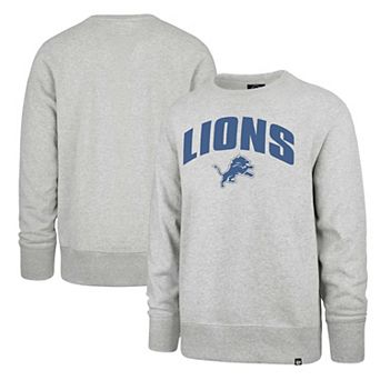 Men's '47 Gray Detroit Lions Headline Pullover Sweatshirt