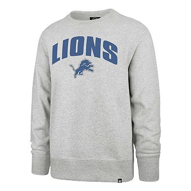 Men's '47 Gray Detroit Lions Headline Pullover Sweatshirt