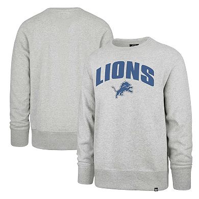 Men's '47 Gray Detroit Lions Headline Pullover Sweatshirt