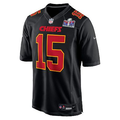 Men's Nike Patrick Mahomes Black Kansas City Chiefs Super Bowl LVIII Carbon Fashion Game Player Jersey
