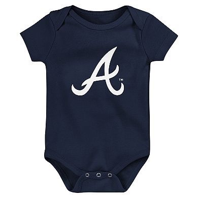Newborn & Infant Fanatics Branded Atlanta Braves Fan Pennant 3-Pack Bodysuit Set