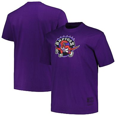 Men's Mitchell & Ness Purple Toronto Raptors Big & Tall Hardwood Classics Vintage Logo T-Shirt