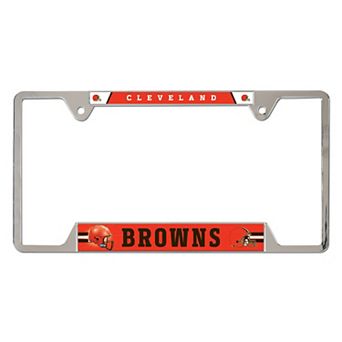 WinCraft Cleveland Browns Chrome Plated Metal License Plate Frame