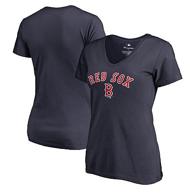 Women's Navy Boston Red Sox Core Wahconah V-Neck T-Shirt