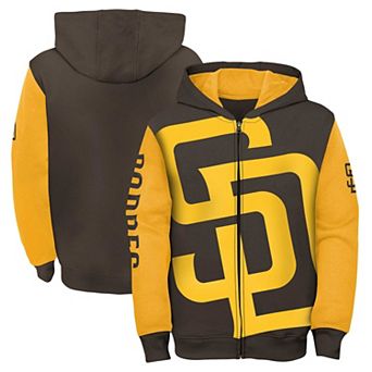 Youth Fanatics Branded Brown/Gold San Diego Padres Postcard Full-Zip Hoodie Jacket